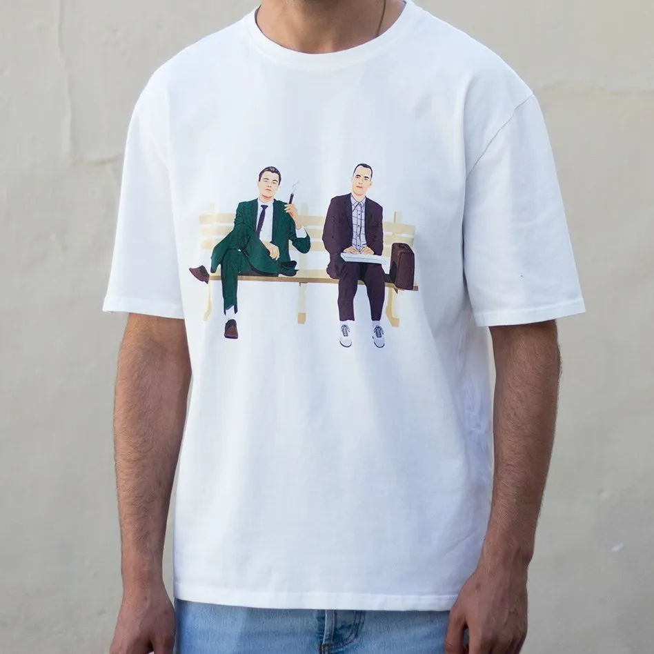 Yac porte le t-shirt Le Chat et la Souris, vue de face