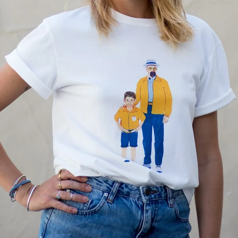 Luce porte le t-shirt Père & Fils, vue de face