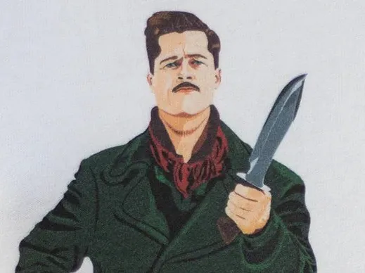 Aldo Raine, tel que dessiné sur l’imprimé The Enemies
