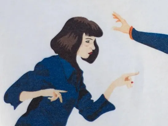 Mia Wallace, tel que dessiné sur l’imprimé Les Amants